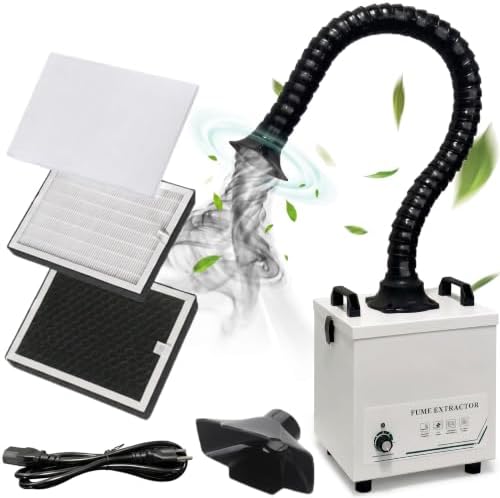 Fume Extractor with 3-Stage Filtration System 100W Smoke Absorber