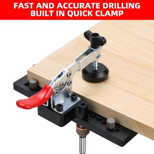 GOINGMAKE Metal Concealed Hinge Jig with Quick Clamp,35mm Cabinet Hinge Jig