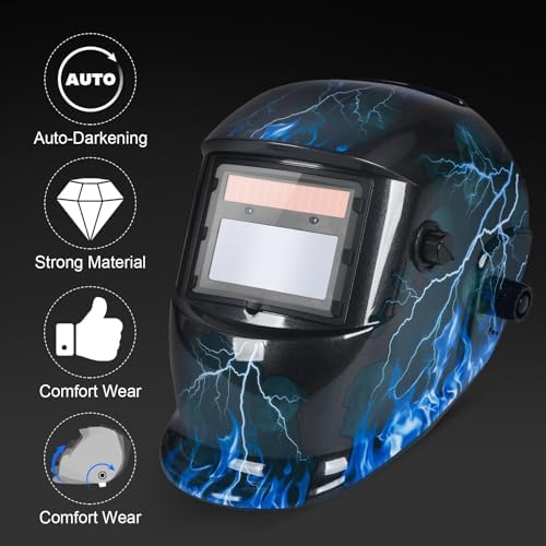 Welding Helmet True Color Auto Darkening Hood with Adjustable Shade Range 4/9-13 for TIG MIG ARC Welder Mask