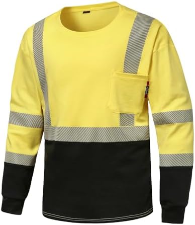 FR Shirts for Men, 6oz Hi Vis Flame Resistant Welding Shirt