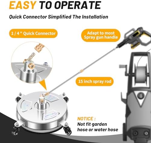 LidoDola 14'' Pressure Washer Surface Cleaner, Power Washer Accessory