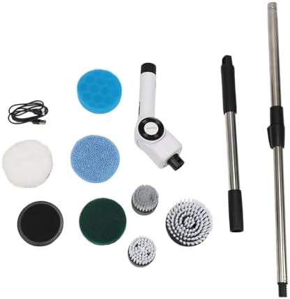Electric Spin Scrubber Cordless 7 Heads High Efficiency 3 Speeds IPX7 Water Rechargeable 2000mah Electric Cleaning Brush for Floor Wall