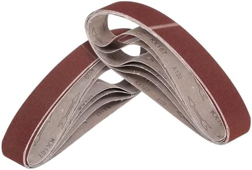 15 Pcs Sanding Belt, 1-1/8 x 21 Inch 80/120/150/240/400 Grit