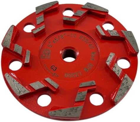 5" S Segment Grinding Wheels, #30/40 Grit, 5/8"-11 Threaded Arbor