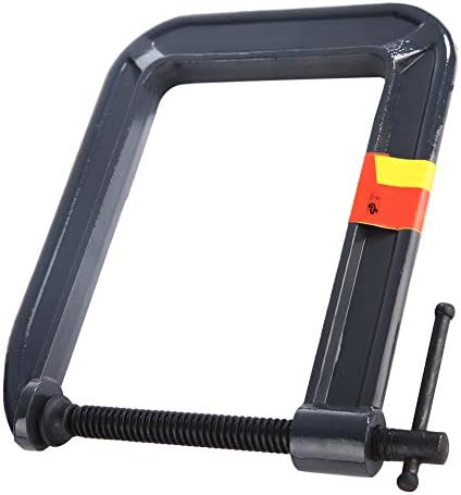 C Clamp, Heavy Duty Steel G Type Woodworking Carpentry Clamping Device Threaded Rod for Auto Brake Parts Assembly Fastening Welding Woodwork Metal Work (Thickness 3.9*Depth 7.3 inch)