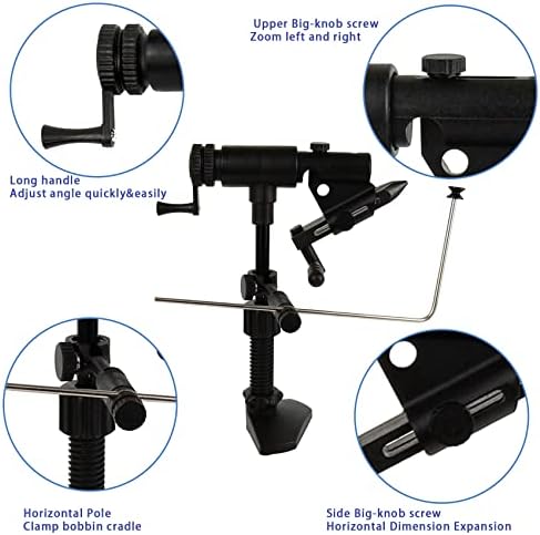 Riverruns II Generation Rotary Fly Tying Vise 360 Degree Rotation Ultra Light Rotary Fly Vise