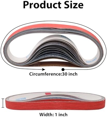 1x30 Knife Sharpening Sanding Belts, 16 Pack