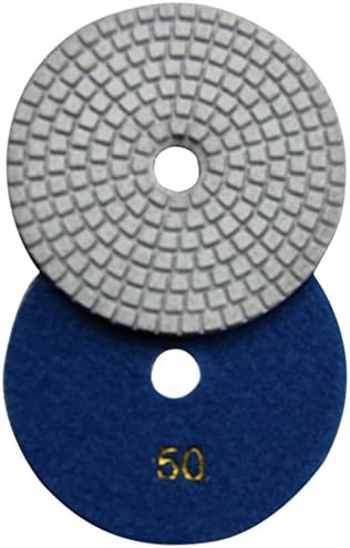 7 Pcs Wet 4" Diamond Polishing Pads Set for Granite Marble Concrete Stone Polish