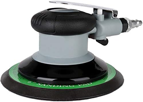 6" Professional Air Random Orbital Palm Sander, 3.0mm Eccentricity Dual Action Pneumatic Sander Pro Grinding Sanding Tools