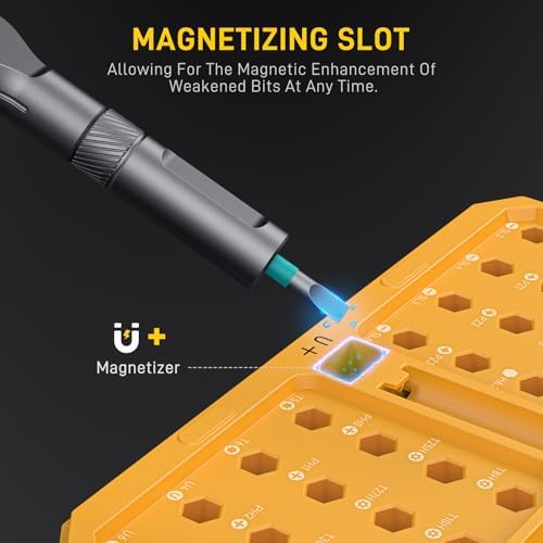 Magnetic Ratchet Screwdriver Set, 42 in 1 T Handle Ratchet Screwdriver Set | with S2 Steel Bits, Compact Case, Ratcheting Screwdriver for Home Daily Repair, DIY Projects, Ideal Gift for Men Husband