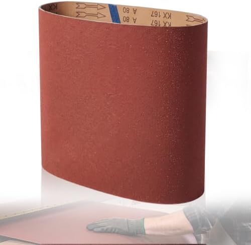 1 Pack 37" x 60" Wide Sanding Belts, 80 Grit Aluminum Oxide Sander Belts