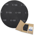 HUAALIUCHE 17" Sanding Screen Discs - Mesh Floor Sanding Screen - Black Silicon Carbide - for Wood Floors (10 Pack, 120 Grit)