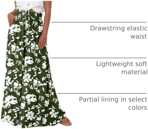 BTFBM Wide Leg Flowy Palazzo Pants for Women
