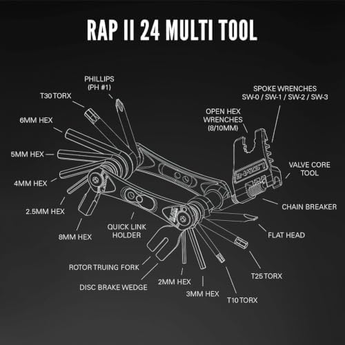 LEZYNE RAP II 24-in-1 Compact Bicycle Multi-Tool