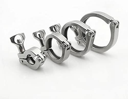 Beduan 1.5" Sanitary Tri Clamp 304 Stainless Steel Single Pin Heavy Duty Tri Clamp Clover with Wing Nut for Ferrule TC 1.5" (10 Pack, 1.5 Inch)