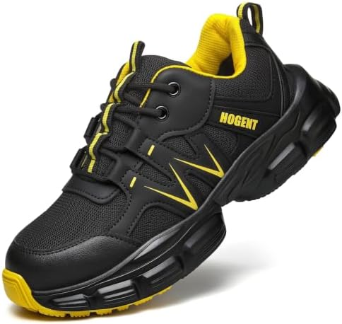 Hogent Steel Toe Shoes for Men Women - Non Slip & Lightweight Work Shoes