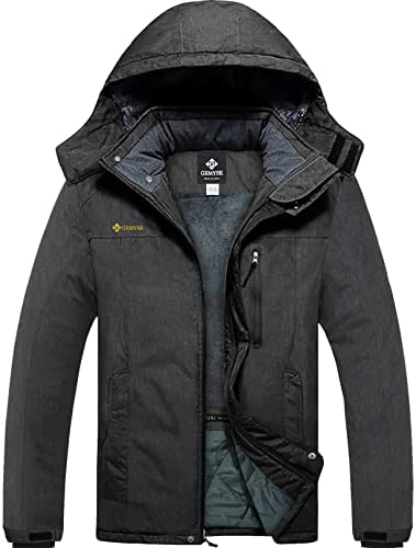 GEMYSE Men's Winter Ski Jacket Waterproof Snow Coat with Detachable Hood