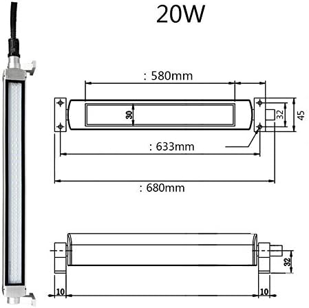 Industrial/Machine LED Tube Light 20w 24V IP67 Explosion Proof LED Lamp for CNC Machine Interior Lighting