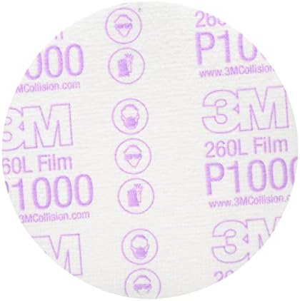 3M Hookit Finishing Film Abrasive Disc 260L, 00953, 5 in, P1000