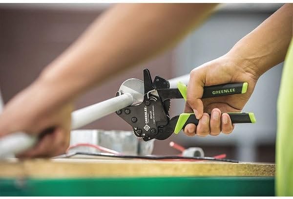Greenlee 864QR Conduit Quick Release Ratcheting Pvc Cutter, Black and Green