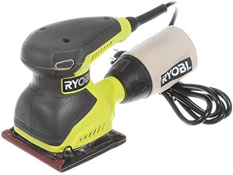 Ryobi S652DGK Corded Comfort-Grip Orbital 1/4 Inch 2 Amp Sheet Sander with Dust Bag (Non-Retail Packaging) (Renewed)