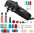 SPTA Mini Buffer Polisher, 1Inch/2Inch/3Inch Car Polisher Sets, 6-Level Variable Speed, with 54Pcs Foam Polishing Buffing Pads, and 2Pcs Rubbing Compound for Car Detailing Polishing
