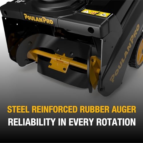 Poulan Pro Snow Blower Gas Powered, Single Stage 18 Inch Gas Snow Thrower