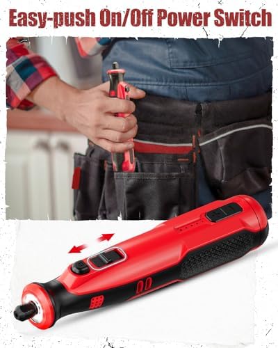 AVID POWER 8V Cordless Rotary Tool 5 Speeds Dog Nail Grinder 4 LED Lights