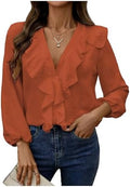 GORGLITTER Women's Ruffled Top Blouses Dressy Business Casual Outfits