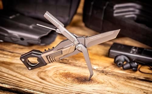Real Avid Pistol Tool for Gun Maintenance | 19 in 1 Pistol Multitool & Handgun Utility Tool for Striker Fired & 1911 Platforms, Includes 1911 Bushing Wrench, Tanto Knife & Laser Sights Adjusters