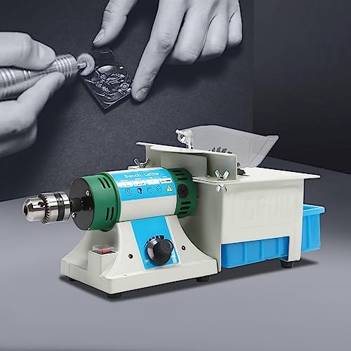 750W Lapidary Saw Polisher Multifunctional Rock Cutting Saw Adjustable Speed Stone Cutter (800-10000 RPM) for Polishing, Grinding, and Cutting Jade, Metal, Wood (4in Blade)