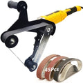 Pipe Tube Polisher Sander,1260W High-Power Industrial Grade Pipe Belt Sander with 6 Variable Speeds,Professional Polishing Tools for Grinding, Polishing,and Rust Removal(45Pcs Belts).