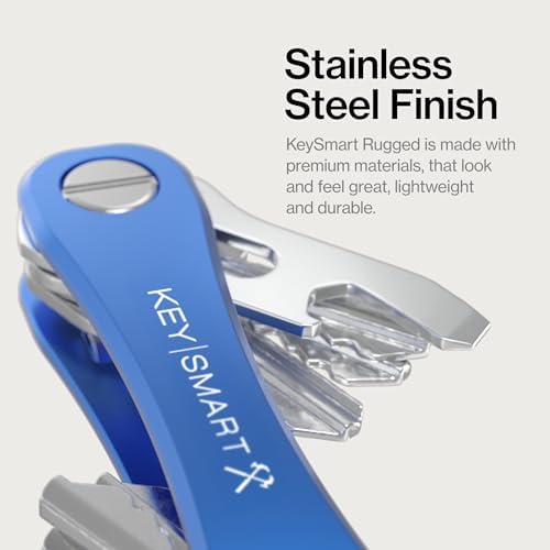 KeySmart Rugged Keychain Multitool Key Holder, Up to 14 Keys