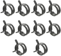 10pcs 1.02" ID Constant Tension Band Hose Clamps, 26mm Spring Band Type Action Hose Clamp Manganese Steel Fuel Line Clamp Low Pressure Air Clip Clamp for Fuel Hose Line Water Pipe Air Tube black