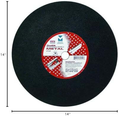 Mercer Industries 602020-14" x 3/32" x 1" Chop Saw Cut-Off Wheels for Metal (10 pack)