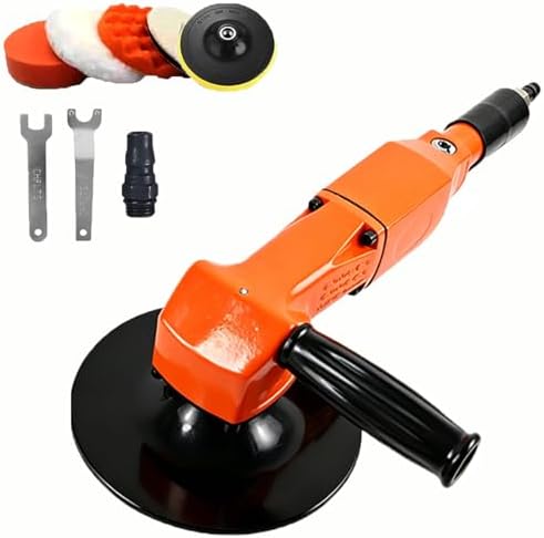 7" Pneumatic Orbital Sander Polisher, 4500 RPM Adjustable Speed Air Tool