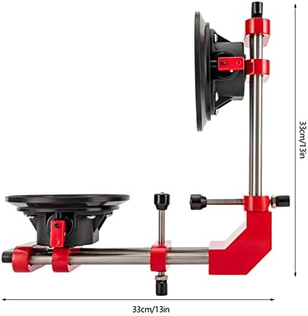 Adjustable Granite Seam Setter For Granite with 6.5 in Suction Cup | 90 Degree Countertop Seam Setter, 3-Knob Adjustment System, 0-2cm Height Range, Stainless Steel Rail, Wrench & Keys Included