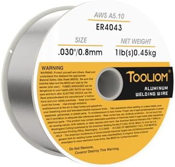 TOOLIOM ER4043 0.030" Aluminum MIG Welding Wire, 1LB Spool