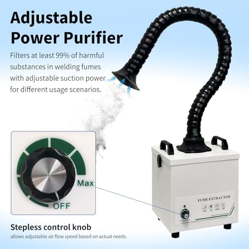 Fume Extractor with 3-Stage Filtration System 100W Smoke Absorber