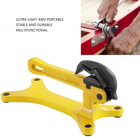 Portable Aluminum Alloy Clamping Tool for 1/8 to 2 Inch Pipe Lightweight Handheld Vise with Serrated Jaws and Anti Skid Feet for Plumbing and HVAC Repairs