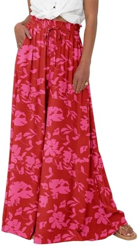 BTFBM Wide Leg Flowy Palazzo Pants for Women