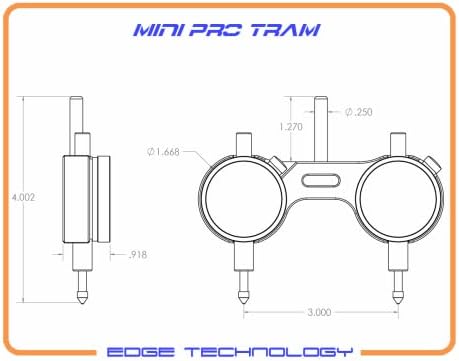 11-000 Mini Pro Tram System – Milling Machine Spindle Square Tramming Tool with 0.001" Graduation Indicators, 1/4" Shank, Padded Case