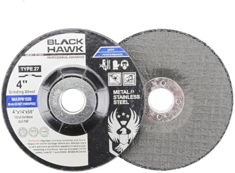 BHA 4" x1/4" x5/8" Metal Grinding Wheels for Angle Grinder - 5 Pack