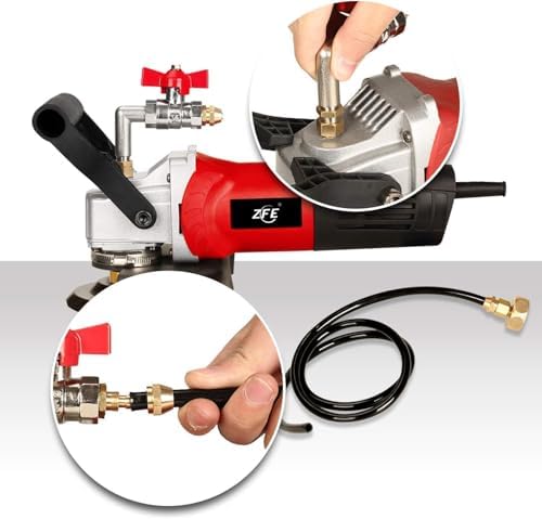 800W/110V Variable Speed 4'' Wet Polisher / Grinder & Granite Diamond Polishing Pads Concrete Polisher Stone Polisher for Granite/Marble/Concrete/Stones (PA0001000-2)