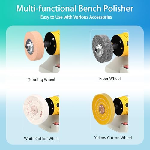 Jewelry Bench Polisher, Variable Speed Buffer for Metal, Wood & Jade