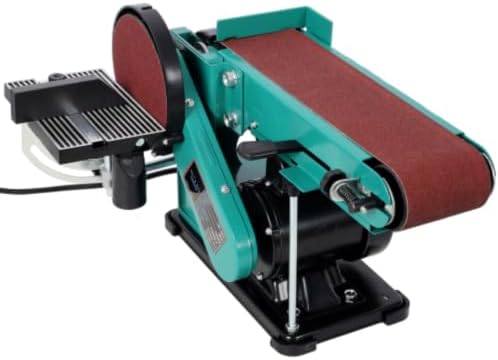 Belt Disc Sander, Benchtop Multifunctional Sander with Sturdy Cast Iron Base, for Woodworking, Metal Polishing, Sharpening Tools and DIY Home Workshop