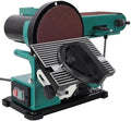 4x36 Inch Belt Sander 6 Inch Disc Sander, 120V Benchtop Sander and Polisher Grinder with Beveling Table, for Woodworking & Metalworking, Green