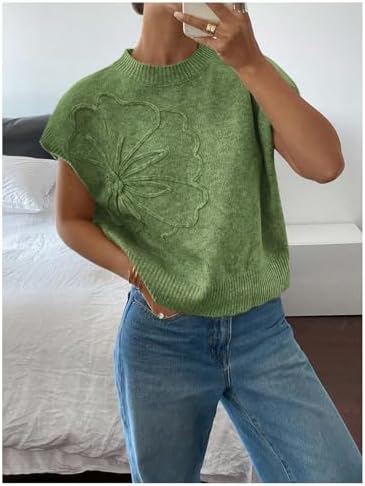SOLY HUX Women's Short Sleeve Business Casual Sweater
