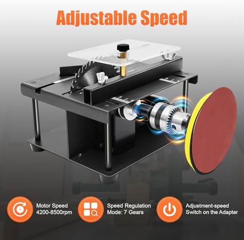 Mini Table Saws For Crafts Mini Multi-Functional Table Saw Small Woodworking Electric Bench Saw Precision Diy Cutting Tool Speed & Angle Adjustable For Wood Pcb Acrylic Plastic 200W