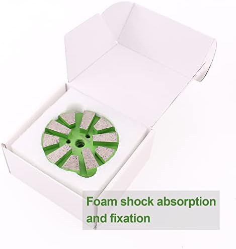 3PCS 3" 10 Segments Metal Bond Diamond Grinding Polishing Pad Concrete Marble Granite (30 Grit)